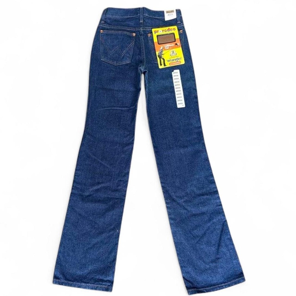 NWT Wrangler ProRodeo Cowboy Cut Jeans feature rigid indigo denim, iconic